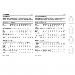 Patron Butterick 6962 - Pull tunique