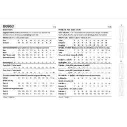 Patron Butterick 6963 - Pantalon