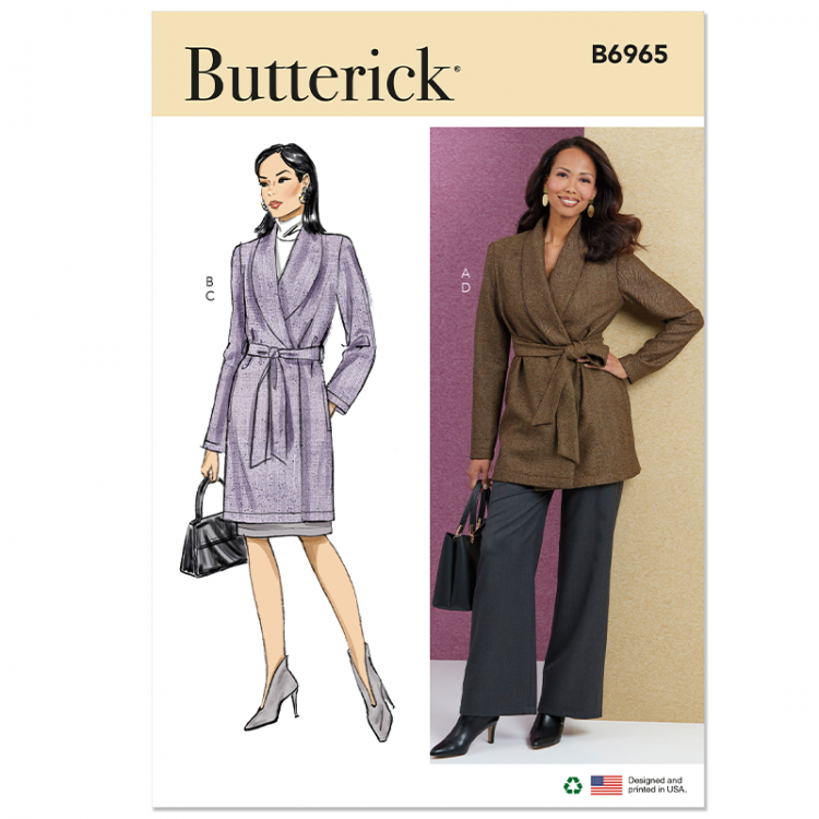 Patron Butterick 6965 - Ensemble veste, jupe, pantalon