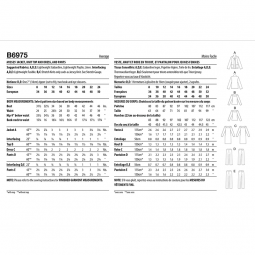 Patron Butterick 6975 - Ensemble femme