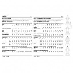 Patron Butterick 6977 - Robe longue à volants