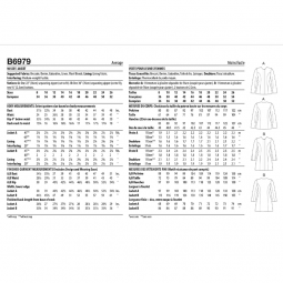 Patron Butterick 6979 - Veste