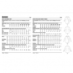 Patron Butterick 6980 - Chemise asymétrique