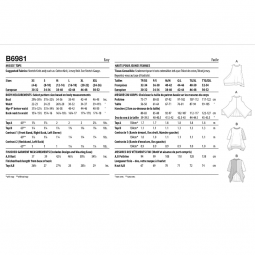 Patron Butterick 6981 - Top ample