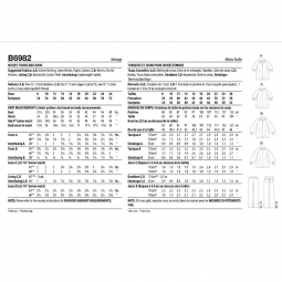 Patron Butterick 6982 - Ensemble femme