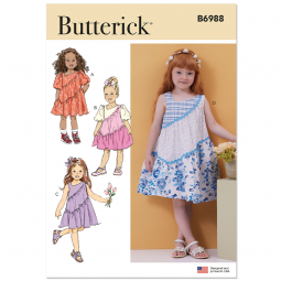 Patron Butterick 6988 - Robe asymétrique enfant