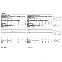 Patron Butterick 6988 - Robe asymétrique enfant