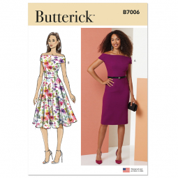 Patron Butterick 7006 - Robe épaules dénudées
