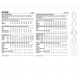 Patron Butterick 7009 - Ensemble femme