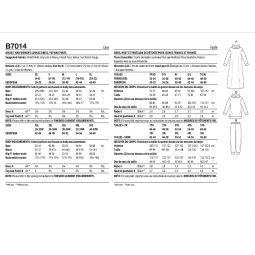 Patron Butterick 7014 - Vêtements d'intérieur