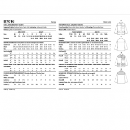 Patron Butterick 7016 - Veste pour toute la famille