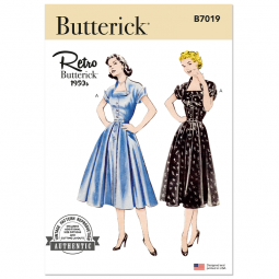Patron Butterick 7019 - Robe année 50