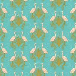 Art Gallery Fabrics - Stillwater - Egret dance