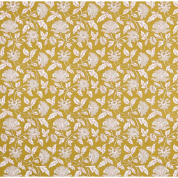 Tissu coton - Aubane moutarde