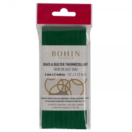 Biais thermocollant 6 mm x 5 m Vert Bohin