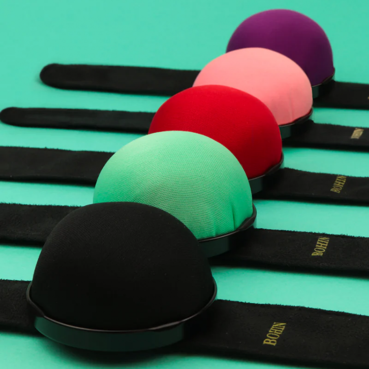 Porte épingles bracelet ajustable velours Bohin