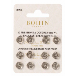 Boutons pression à coudre argent