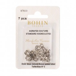 Agrafes couture argent Bohin