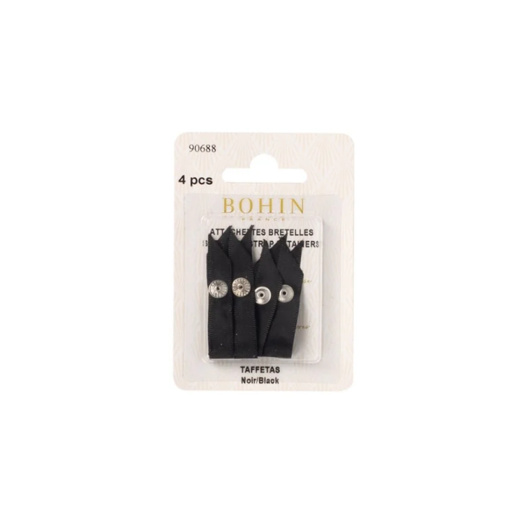 Attachettes bretelles soutien gorge Bohin noir