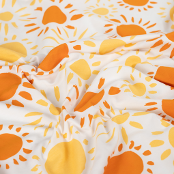 Tissu jersey coton - Soleil
