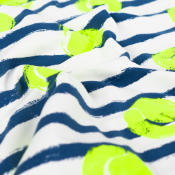 Tissu jersey sweat French Terry - Neon tennis