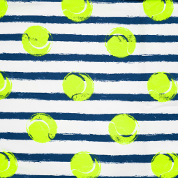 Tissu jersey sweat French Terry - Neon tennis