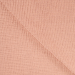 Tissu double gaze - Pêches