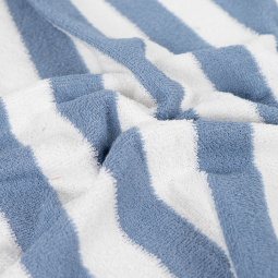 Tissu éponge - Rayures bleu et blanc