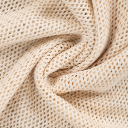 Tissu Maille ajourée - Ecru
