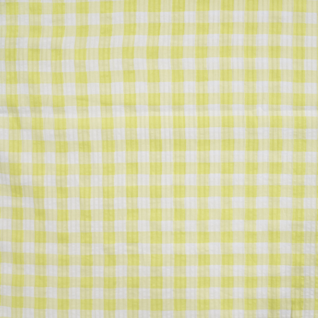 Tissu seersucker - Yellow Check