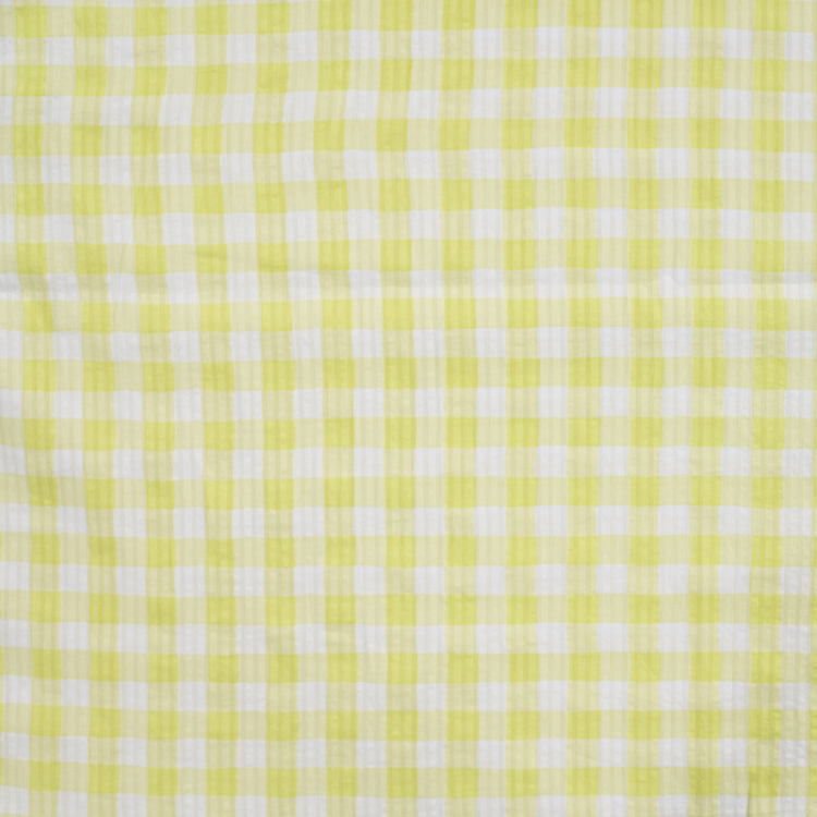 Tissu seersucker - Yellow Check