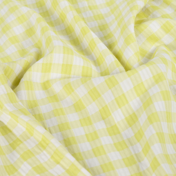 Tissu seersucker - Yellow Check