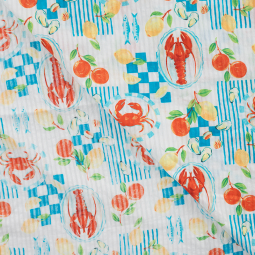 Tissu seersucker - Homard