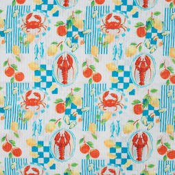 Tissu seersucker - Homard