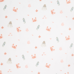 Tissu jersey côtelé - Animaux de mer