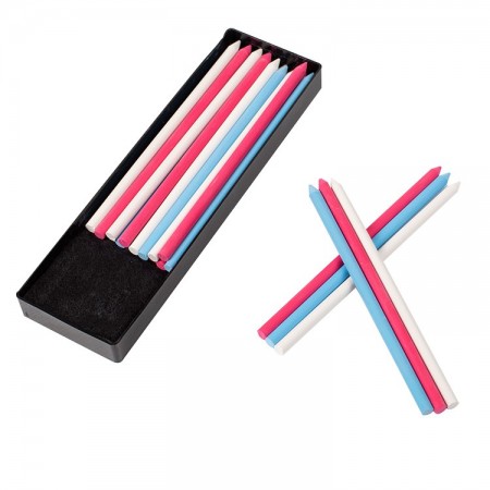Mines pour crayon craie porte mine blanc, bleu et rouge Bohin