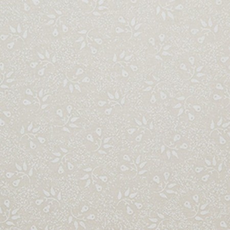 Tissu faux uni - Ton sur ton écru feuillage