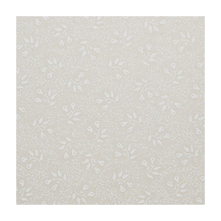 Tissu faux uni - Ton sur ton écru feuillage