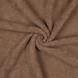 Tissu sherpa coton - Brun