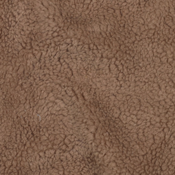 Tissu sherpa coton - Brun