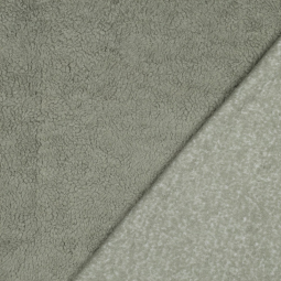 Tissu sherpa coton - Vert