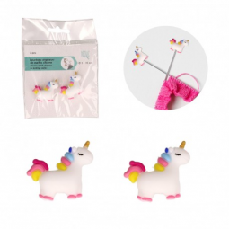 Protège pointe Licornes pour aiguilles à tricoter 3 à 5 mm