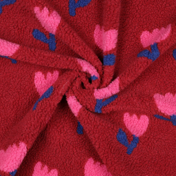 Tissu sherpa - Tulipes magnolia