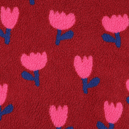 Tissu sherpa - Tulipes magnolia
