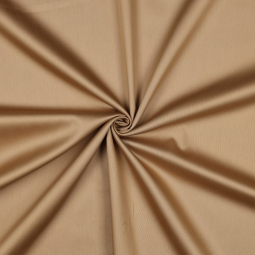 Tissu coton uni satiné beige