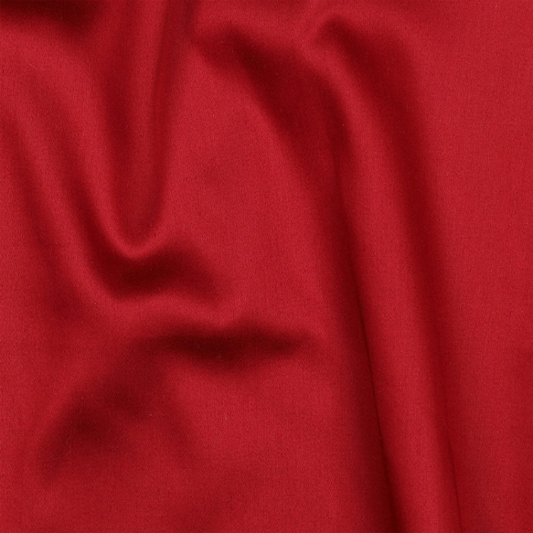 Tissu coton uni satiné rouge burgundy