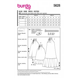 Patron Burda 5628 - Robe nouée au col