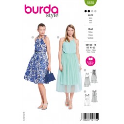 Patron Burda 5635 - Robe légère à encolure large