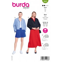 Patron Burda 5642 - Blazer à plis ourlet