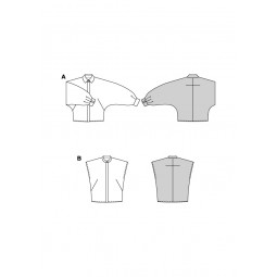 Patron Burda 5636 - Chemisier manches kimono